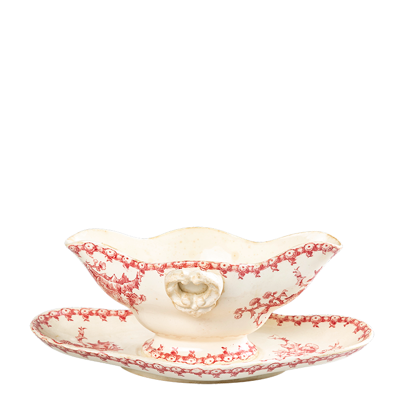 Saucière rosa und rot Vintage