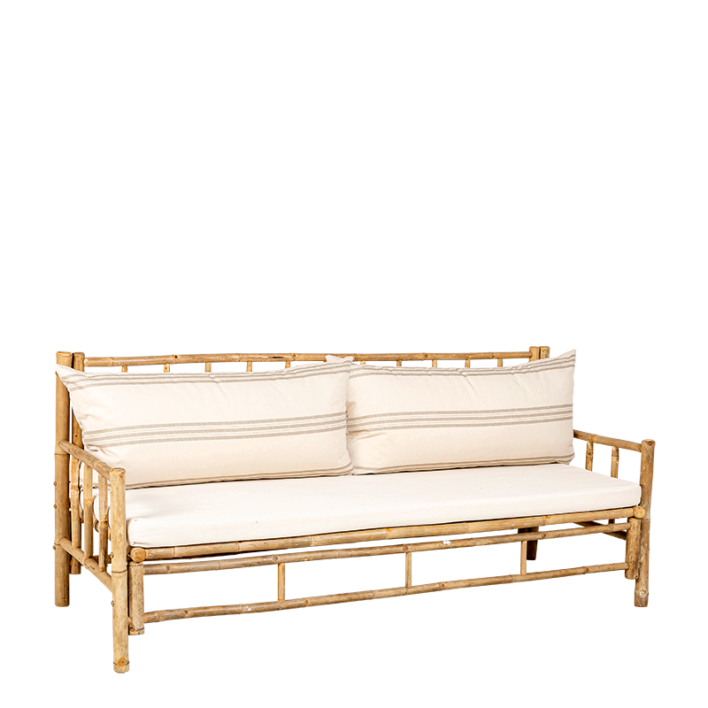 Sofa Bali écru gestreift 70 x 180 cm H 80 cm