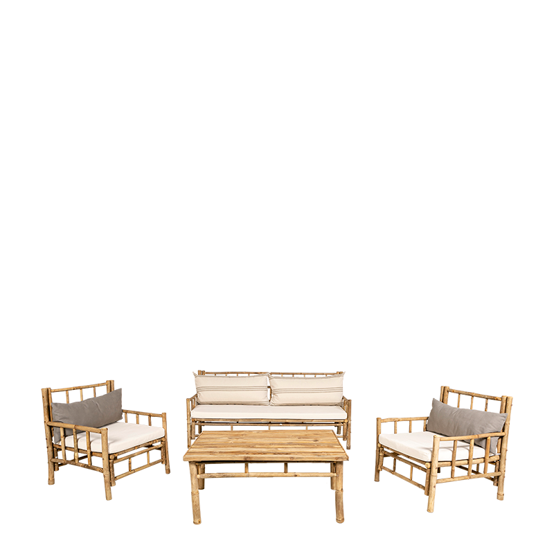 Sofa Bali écru gestreift 70 x 180 cm H 80 cm