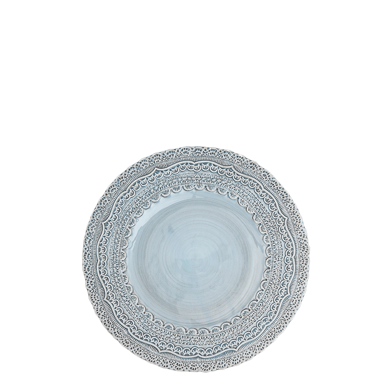 Assiette lunch Dentelle bleu pastel Ø 23 cm