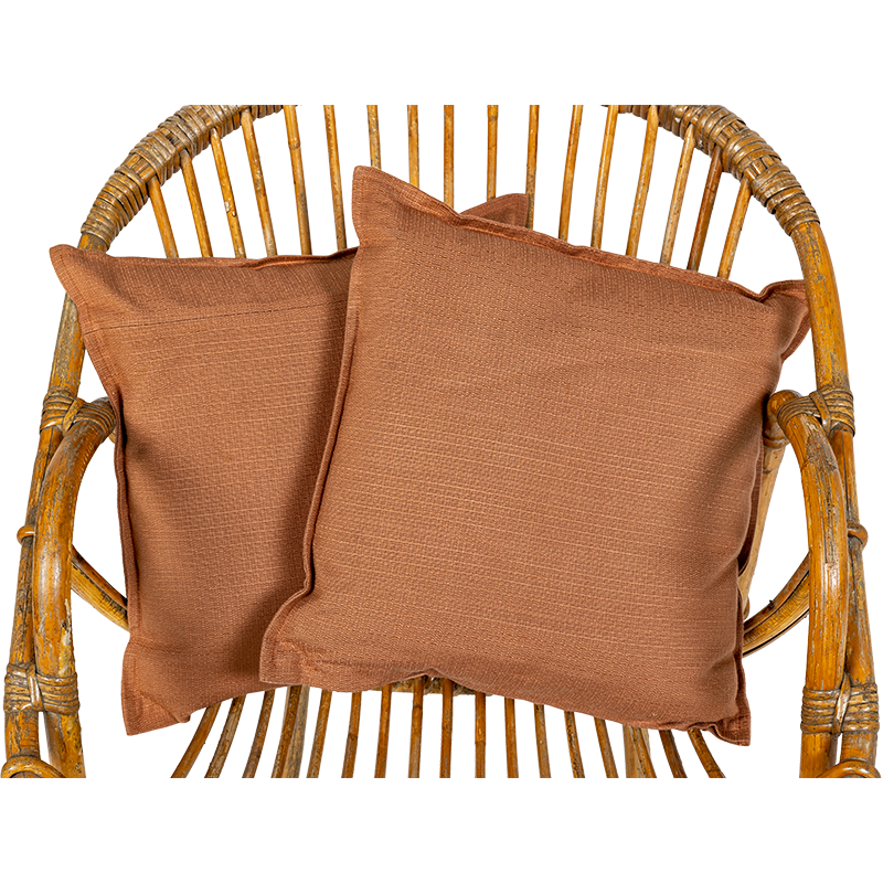 Coussin en toile terracotta Vintage 40 x 40cm