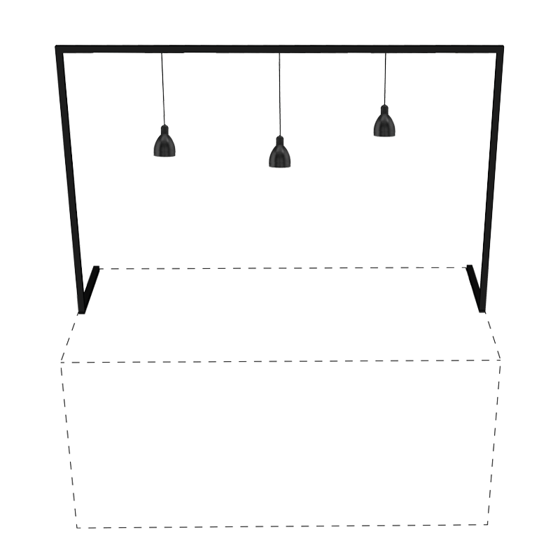Bogen mit Lampenschirm Indus für Buffet klappbar