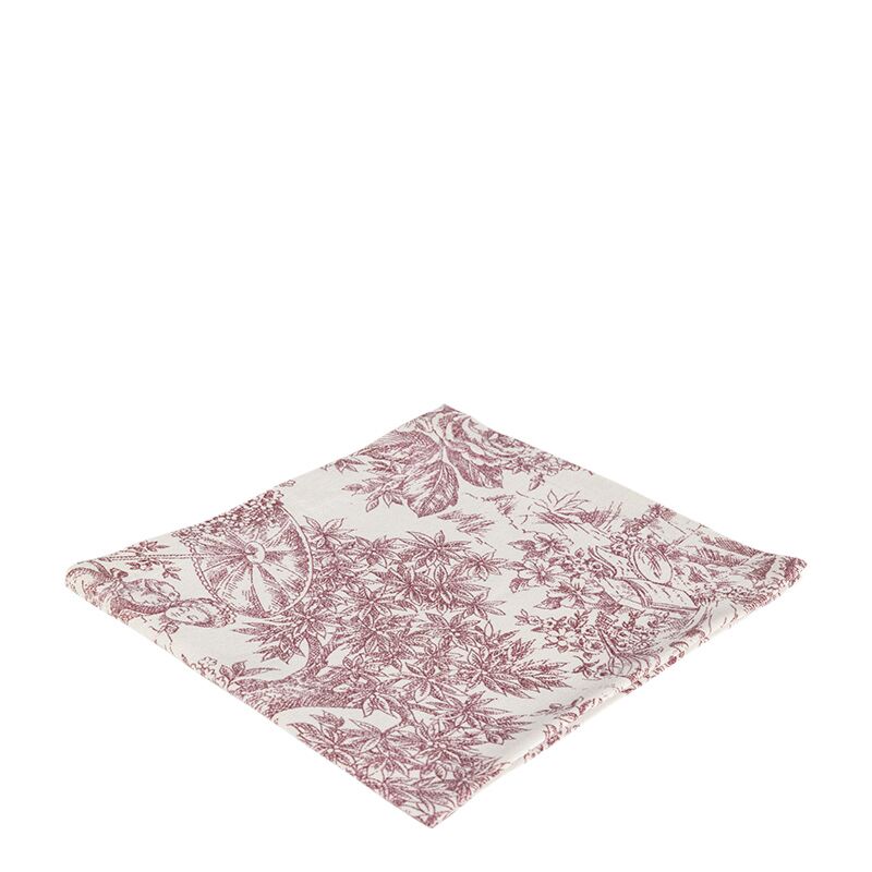 Serviette Toile-de-Jouy Ziegelrot 50 x 50 cm