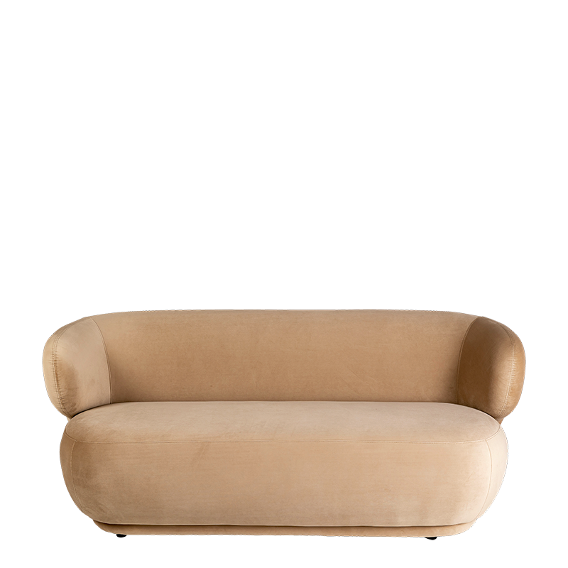 Sofa Elton Samt taupe 78 x 170 cm H 70 cm