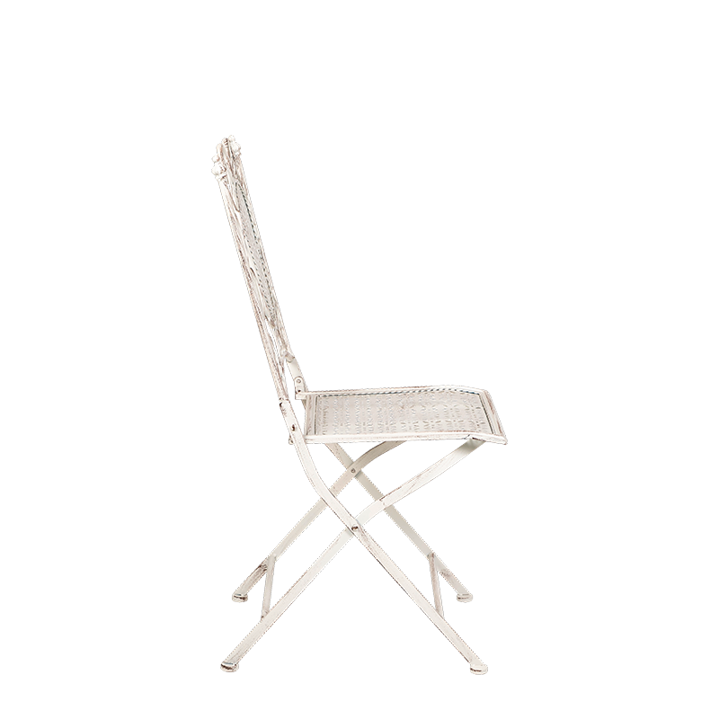 Stuhl Chantilly Gusseisen weiss