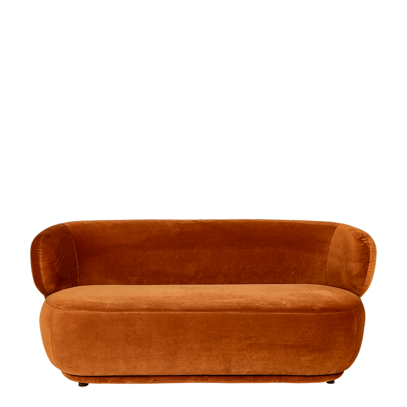 Sofa Elton Samt terrakotta 78 x 170 cm H 70 cm