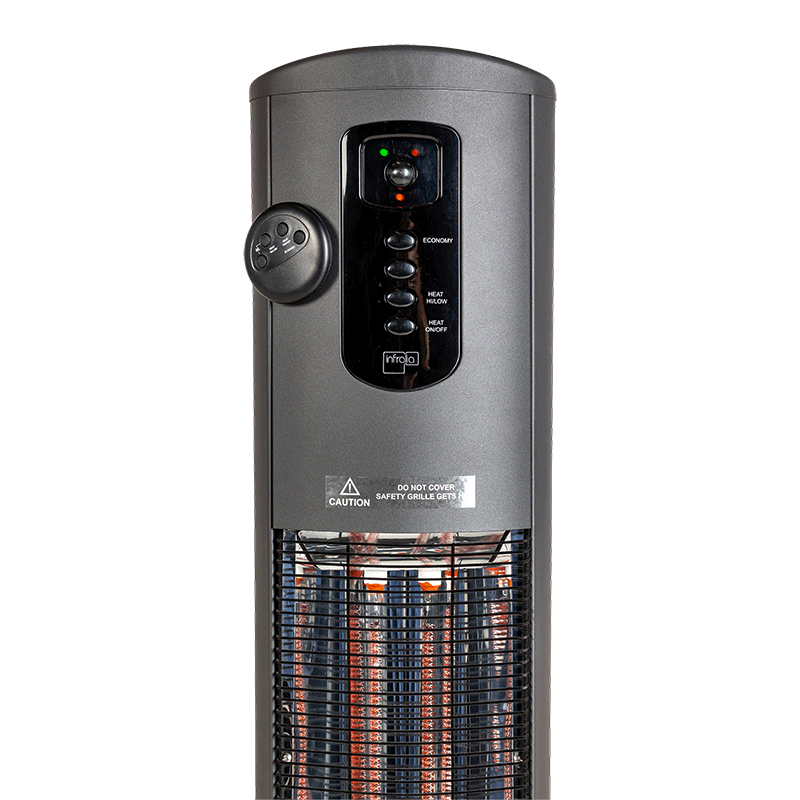 Terrassenheizung elektrisch schwarz H 152 cm