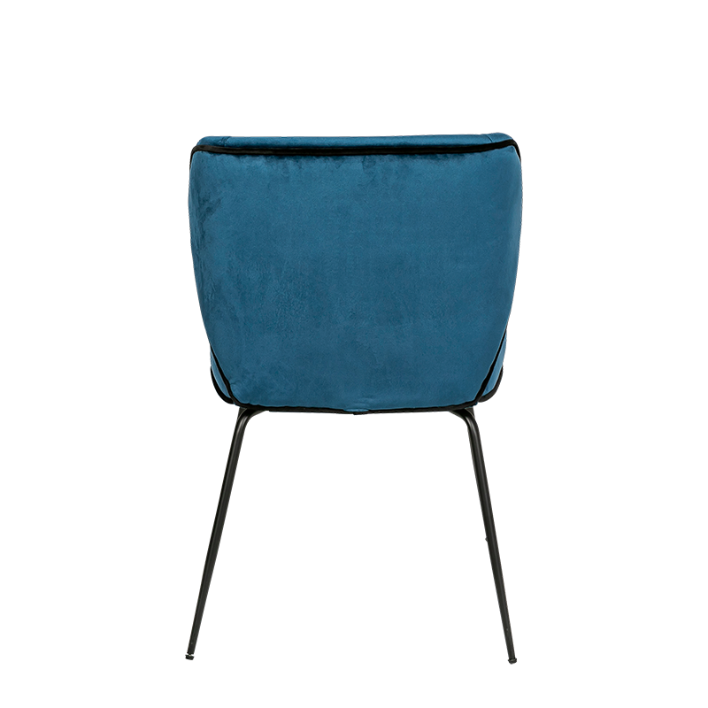 Chaise Dandy velours bleu