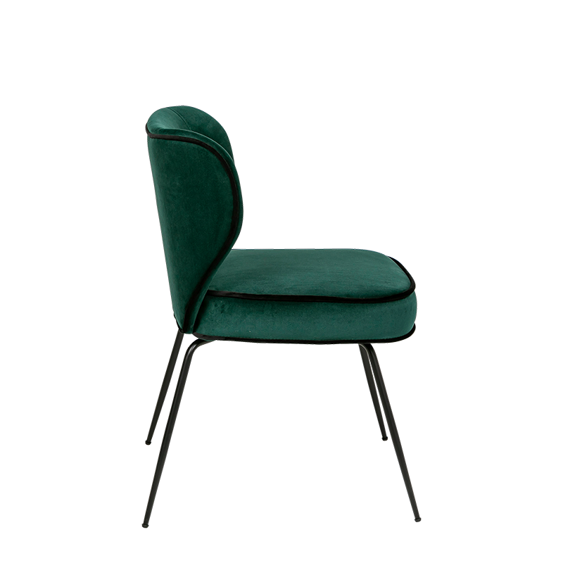 Chaise Dandy velours vert