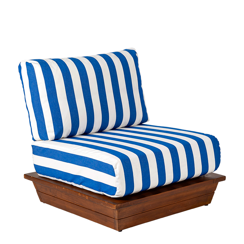Sessel Lounge Beach Club blau 76 x 76 cm H 70 cm