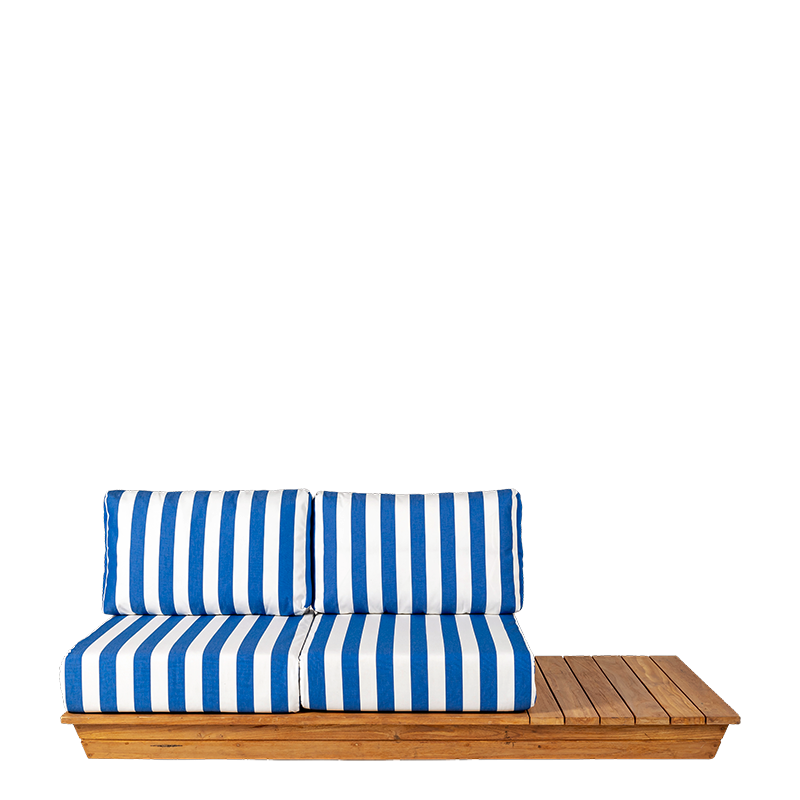 Sofa Lounge Beach Club blau 76 x 204 cm H 70 cm