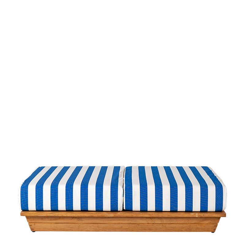 Sitzbank Lounge Beach Club blau 70 x 140 cm H 36 cm