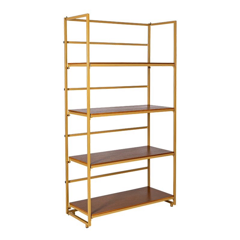Regal Gold und holzfarben 40 x 100 cm H 180 cm