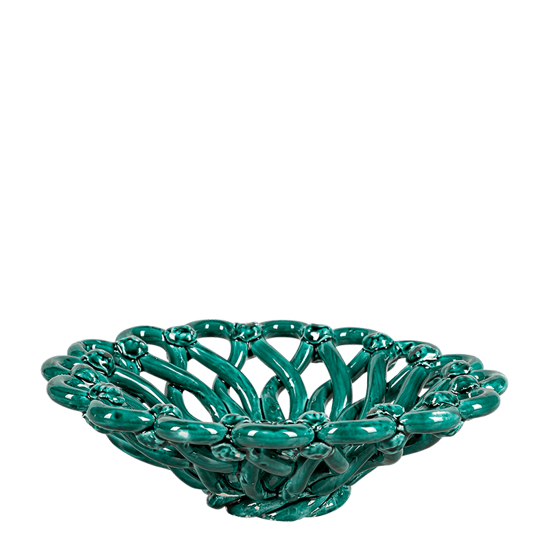 Früchteschale geflochten Vintage Ø 30-40 cm