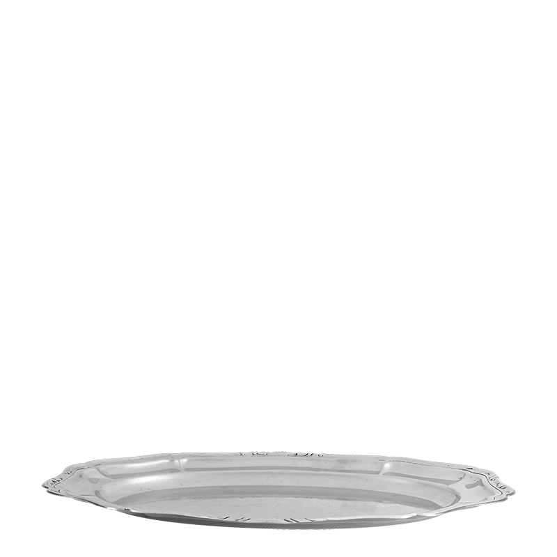 Platte oval Vintage Inox