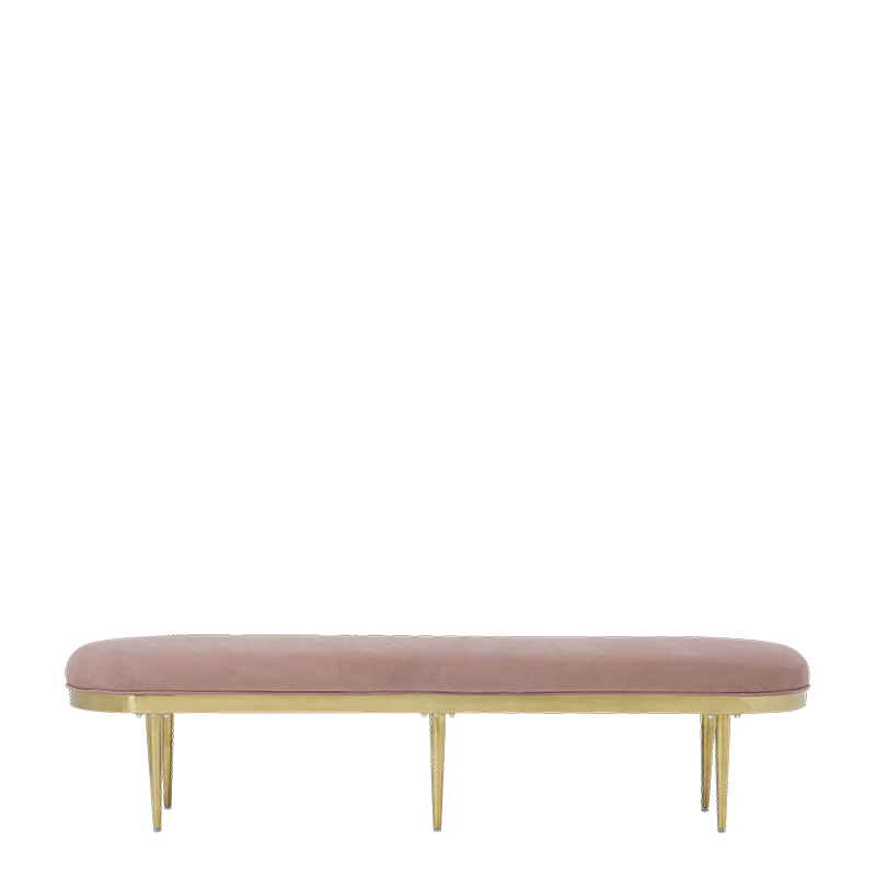 Banquette Clara Vieux Rose 180 x 45 cm H 43 cm