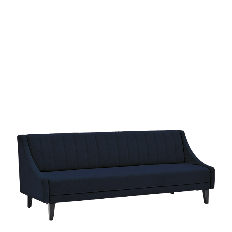 Sofa Infinito "B" nachtblau mit Armlehnen 213 x 80 H 85 cm