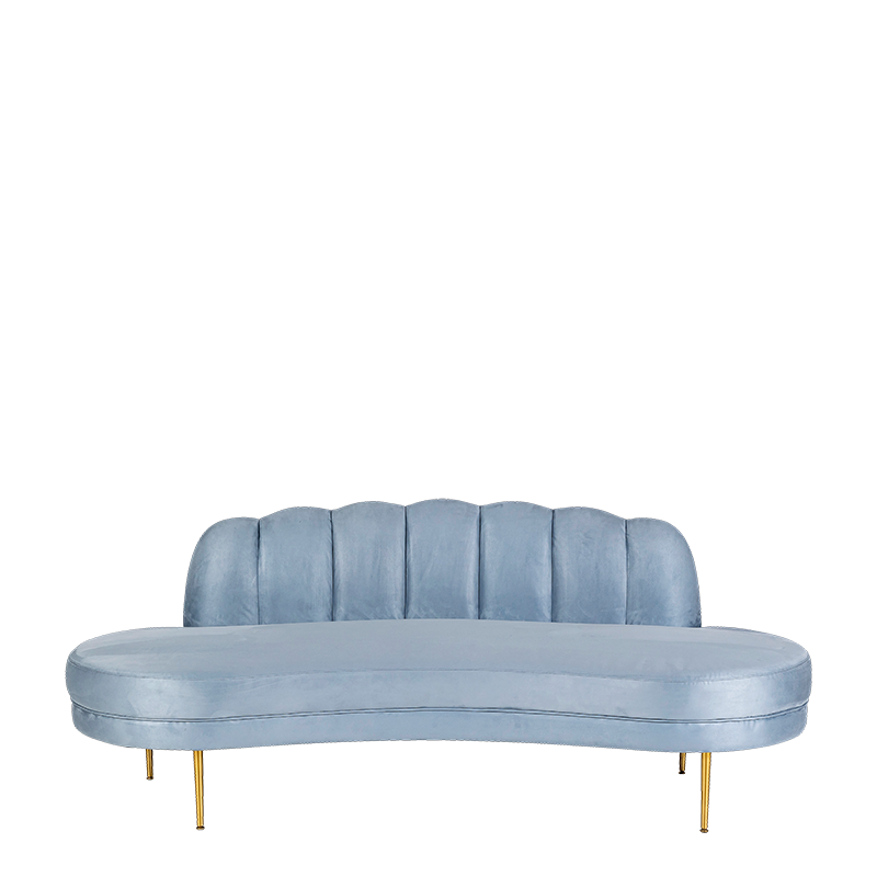 Sofa Bella blaugrau 80 x 210 cm H 72 cm