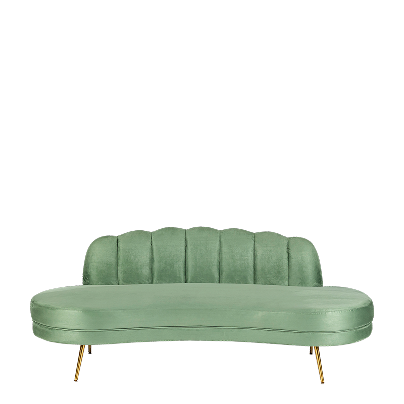 Sofa Bella farngrün 210 x 80 cm H 72 cm