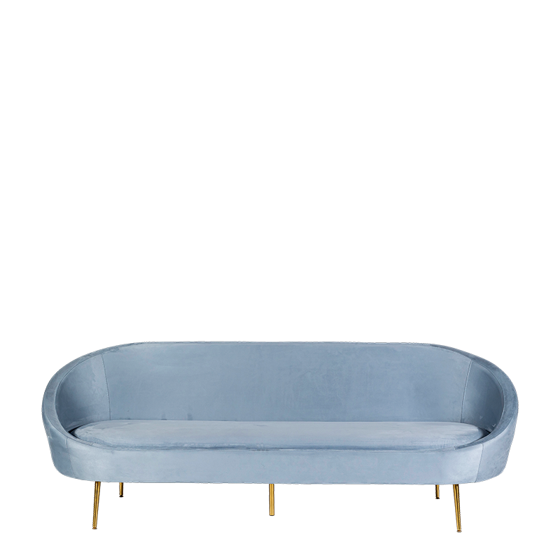 Sofa Davos blaugrau 225 x 80 cm H 77 cm