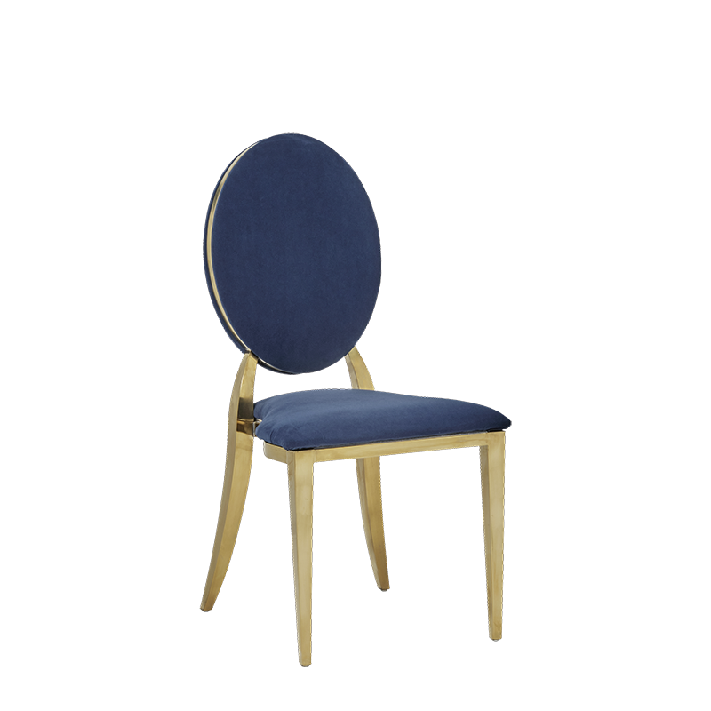 Stuhl Divine mit Sitzkissen und Rückenpolster Samt nachtblau