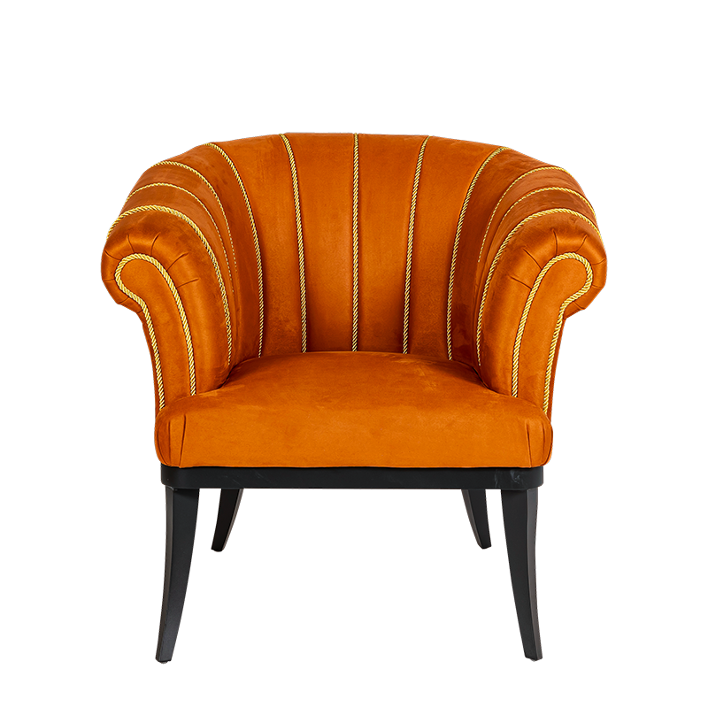 Sessel Tulpe terrakotta 85 x 80 cm H 74 cm