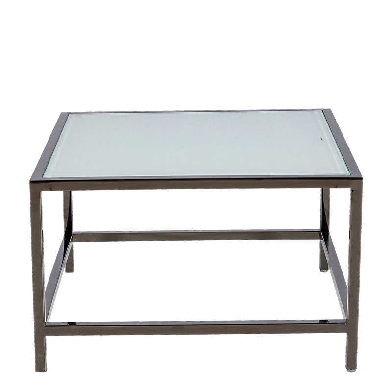 Beistelltisch Unico Stahl Platte weiss 65 x 65 cm H 40 cm