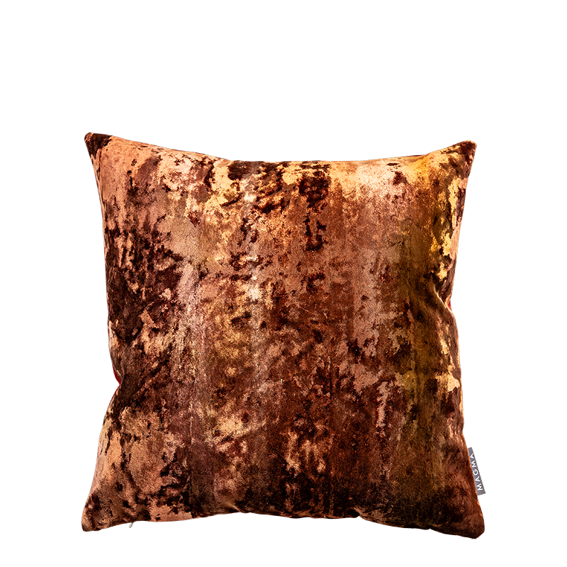 Coussin Shiva cuivré / bordeaux 40 x 40 cm