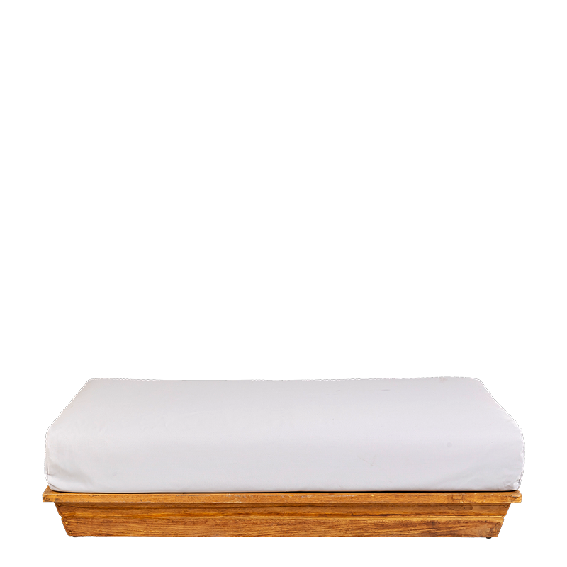 Sitzbank Lounge Teak hellgrau 70 x 140 cm H 36 cm