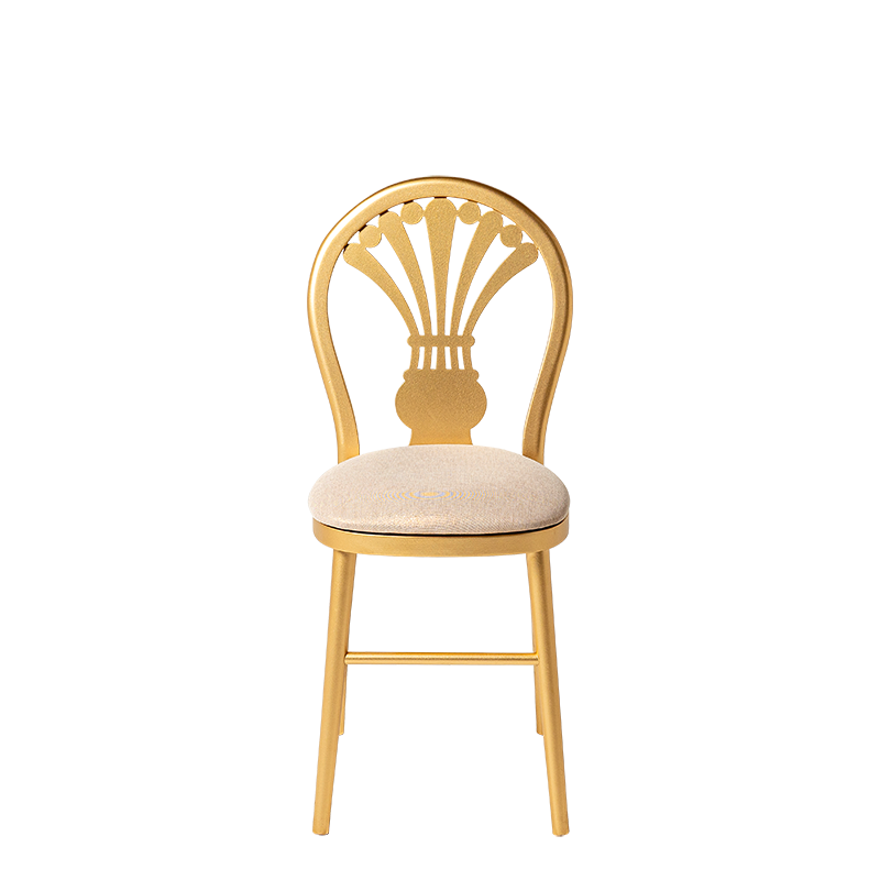 Stuhl Joséphine mit Sitzkissen Gold