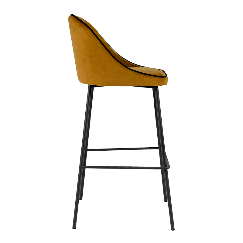 Barstuhl Luzern Samt Gold H 78 cm