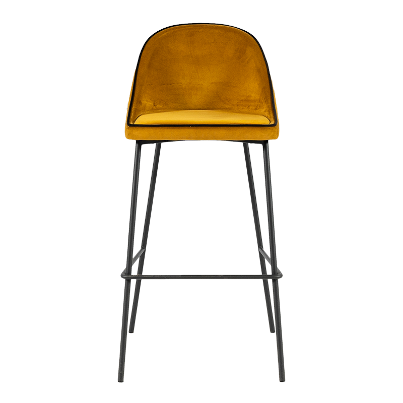 Barstuhl Luzern Samt Gold H 78 cm