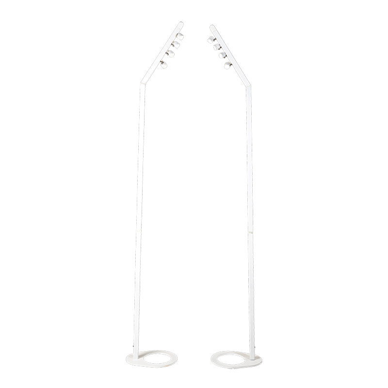 Stehlampen 2-er Set weiss H 230 cm (Lichter einzeln ausrichtbar)