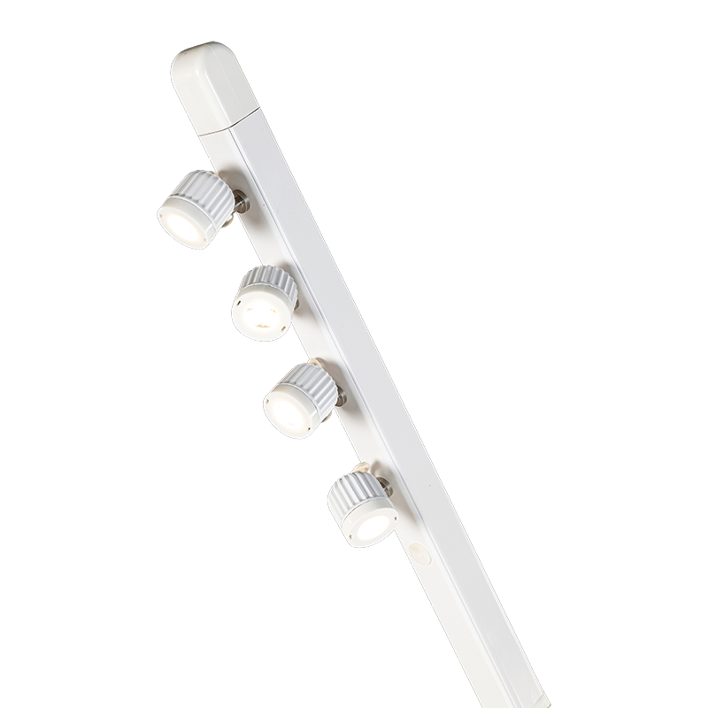 Stehlampen 2-er Set weiss H 230 cm (Lichter einzeln ausrichtbar)