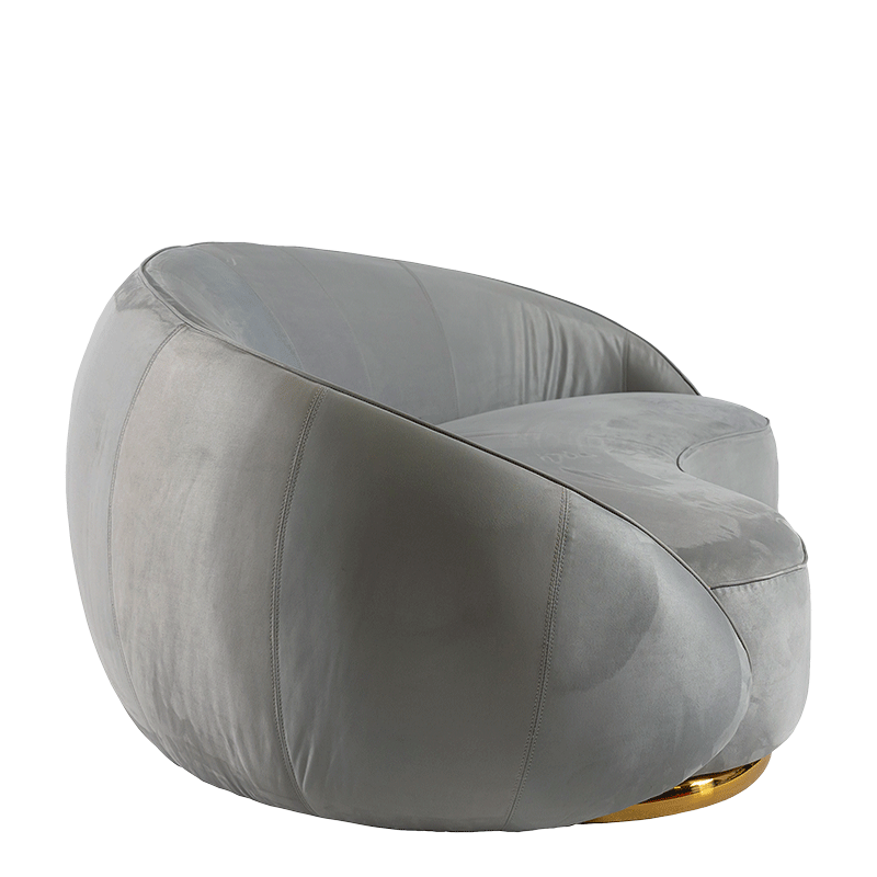 Sofa Lorenza hellgrau 100 x 220 H 73 cm