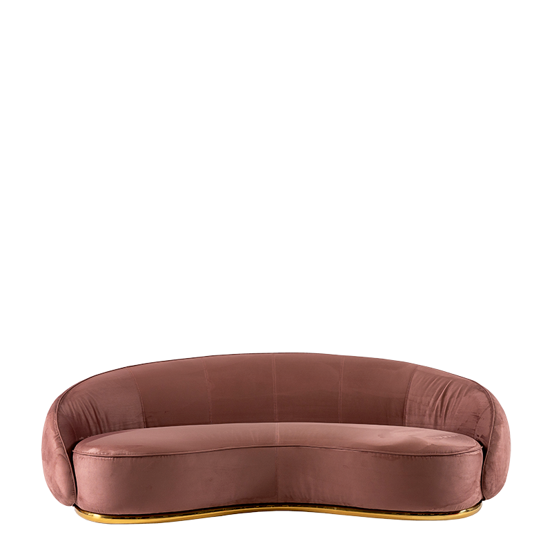 Canapé Lorenza Taupe 100 x 220 H 73 cm