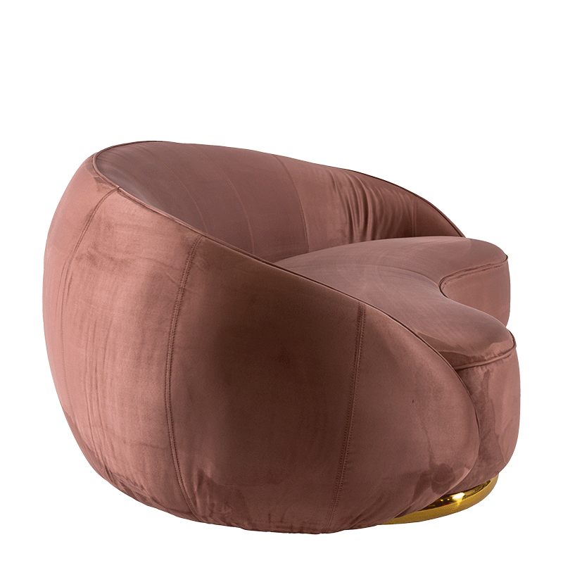 Canapé Lorenza Taupe 100 x 220 H 73 cm