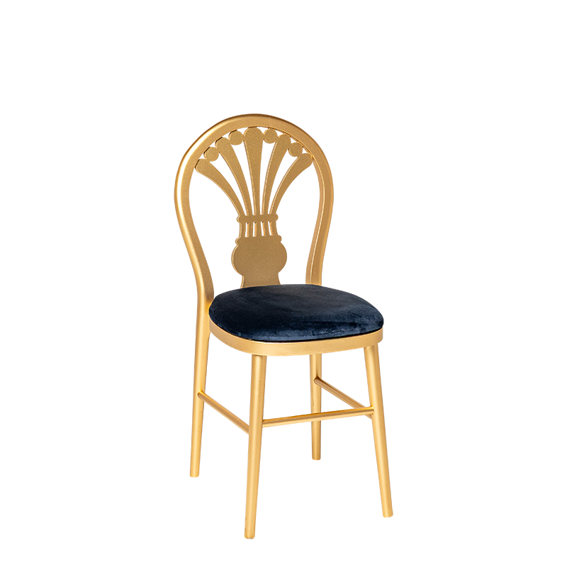 Stuhl Joséphine mit Sitzkissen Nachtblau