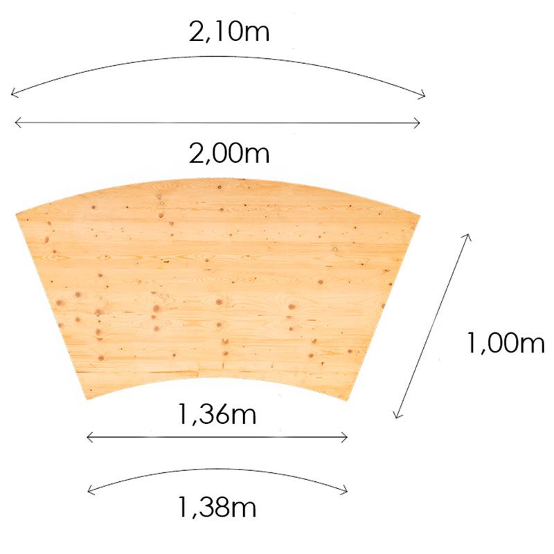 Tisch Volute 100 x 200 cm H 72 cm