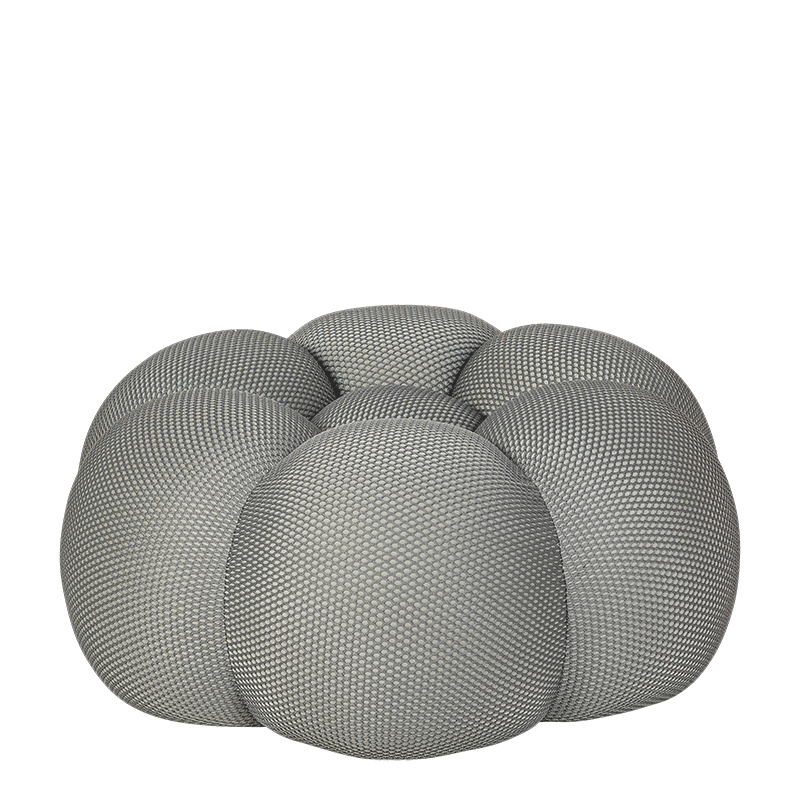 Pouf Bulle gris Ø 80 cm H 37 cm