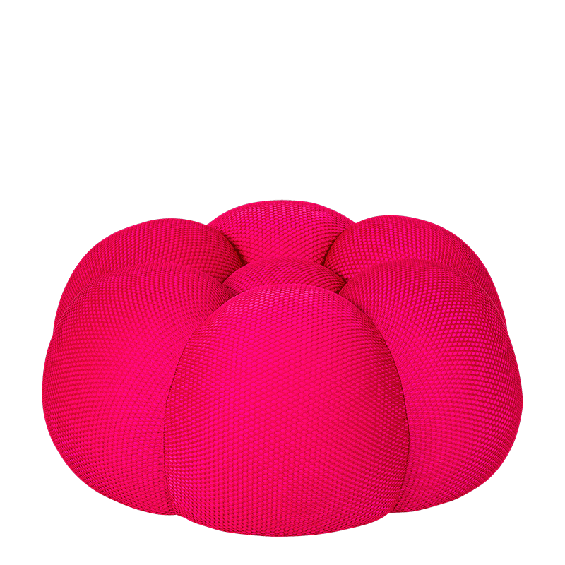 Pouf Bulle framboise Ø 80 cm H 37 cm
