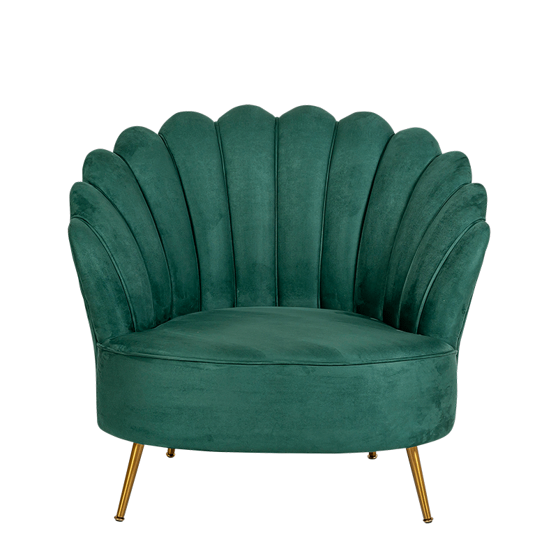 Sessel Muschel grün 81 x 95 cm H 87 cm