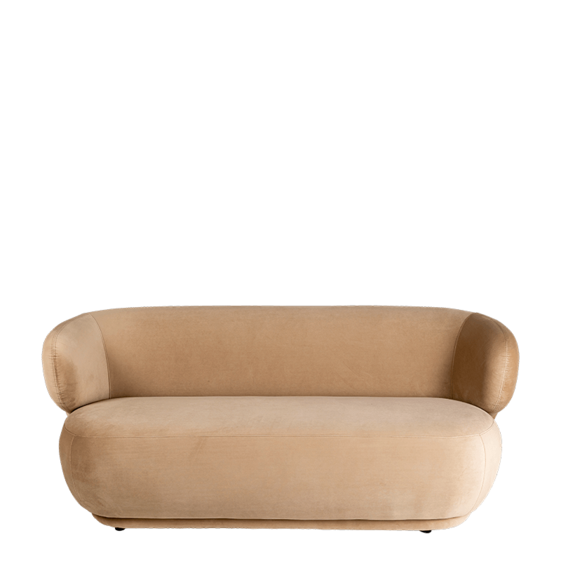 Sofa Elton Samt taupe 170 x 78 cm H 70 cm