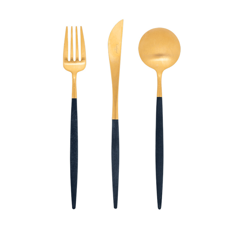 Besteck Cutipol blau und gold
