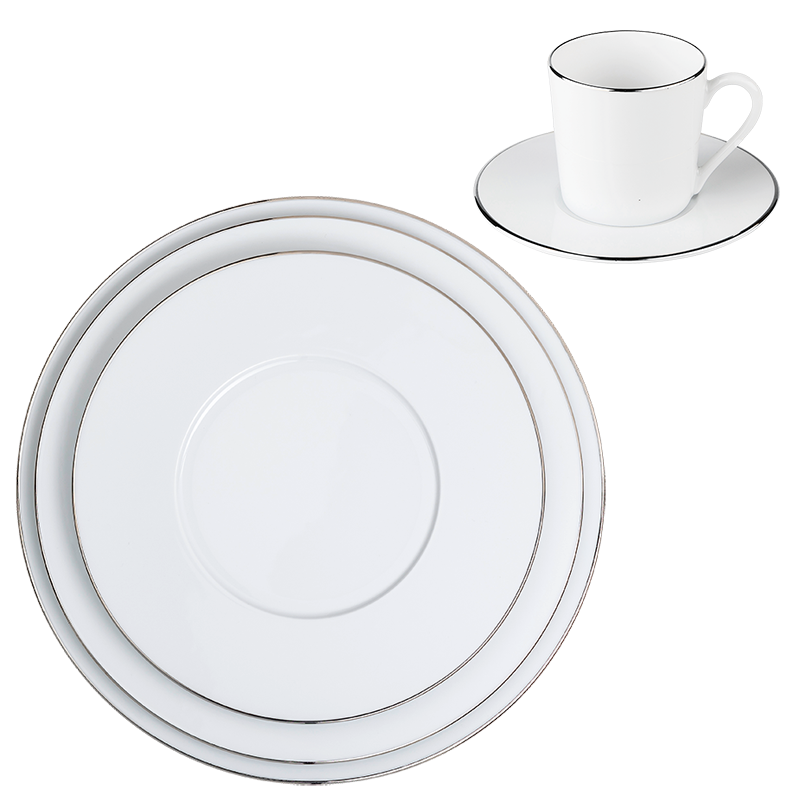 Assiettes Plane Filet argent