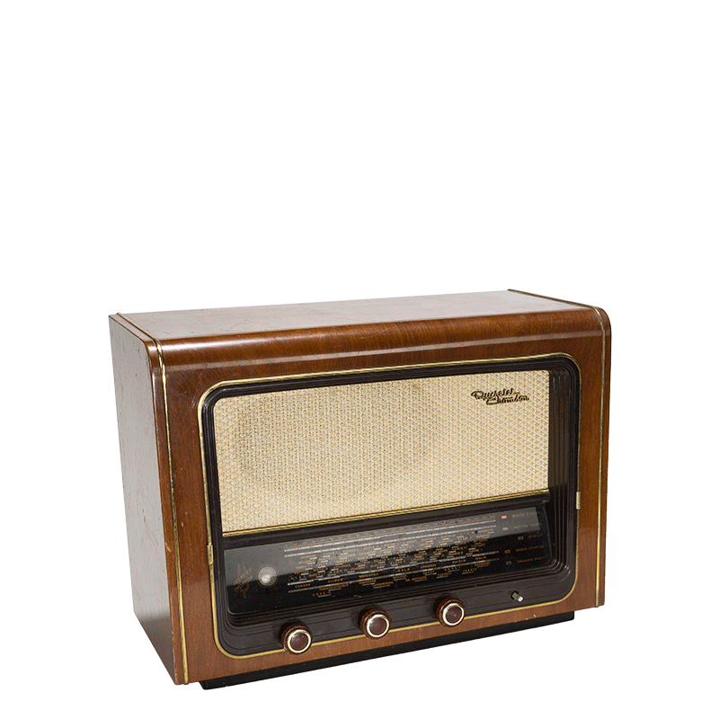 Vintage Radio im Retro-Stil aus Holz 52 x 19,5 cm H 38 cm