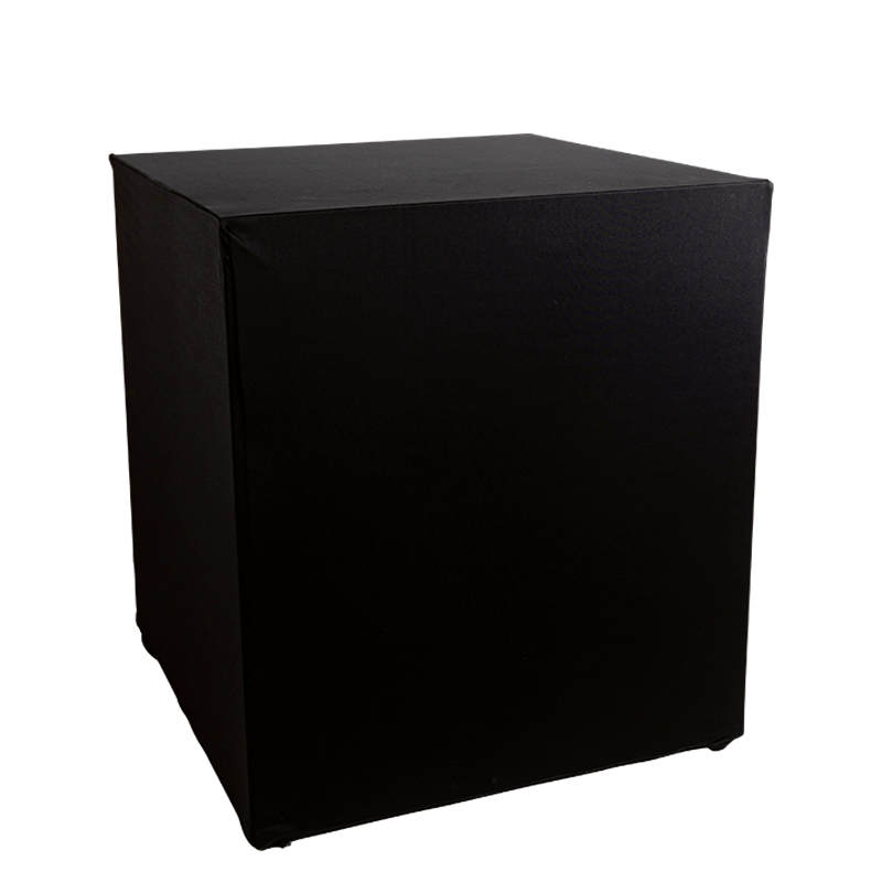 Buffet Cube mit schwarzer Husse 3-seitig 100 x 100 cm H 109 cm