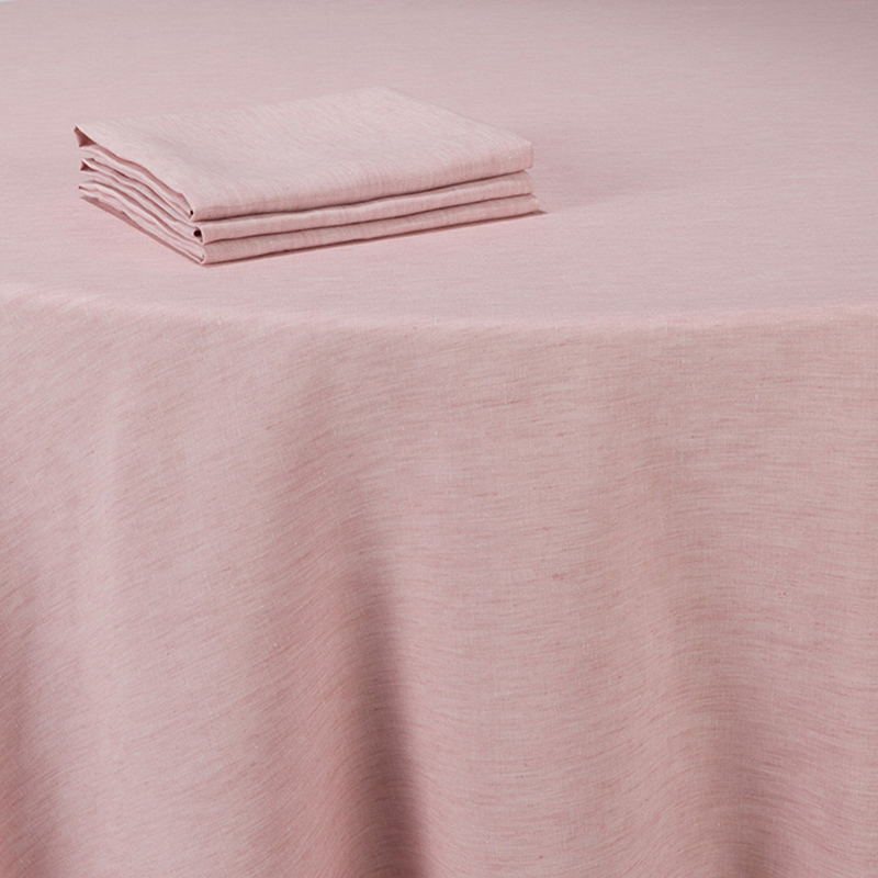 Tischtuch Leinen rosa 210 x 210 cm