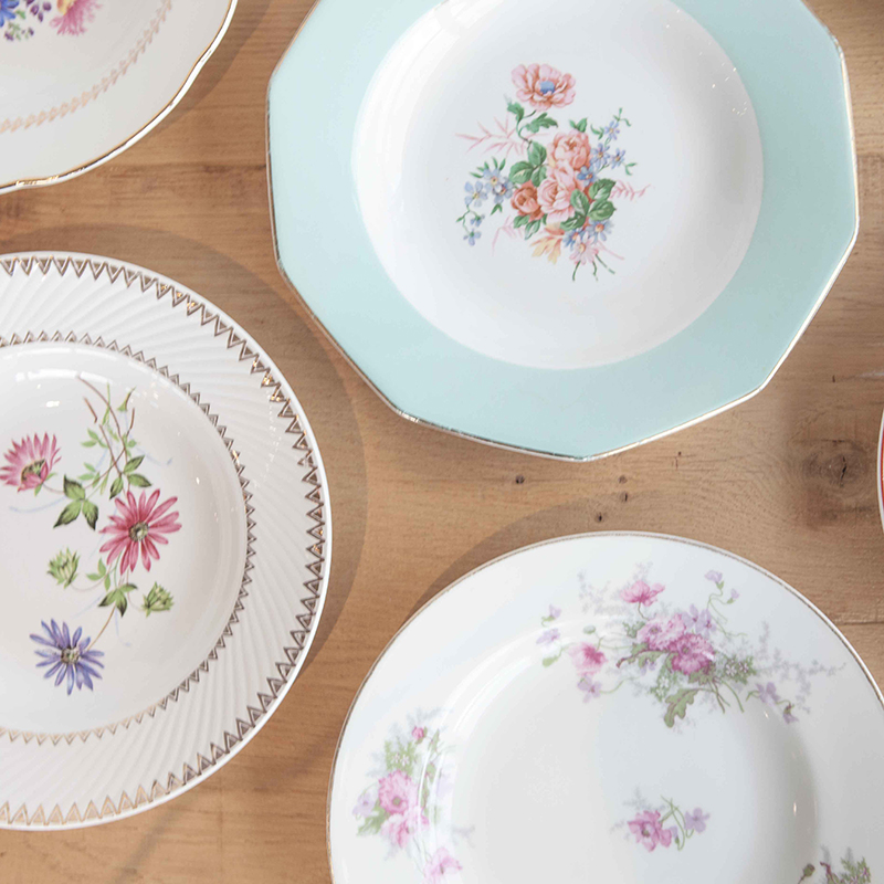 Teller tief Vintage floral Ø 23-25 cm
