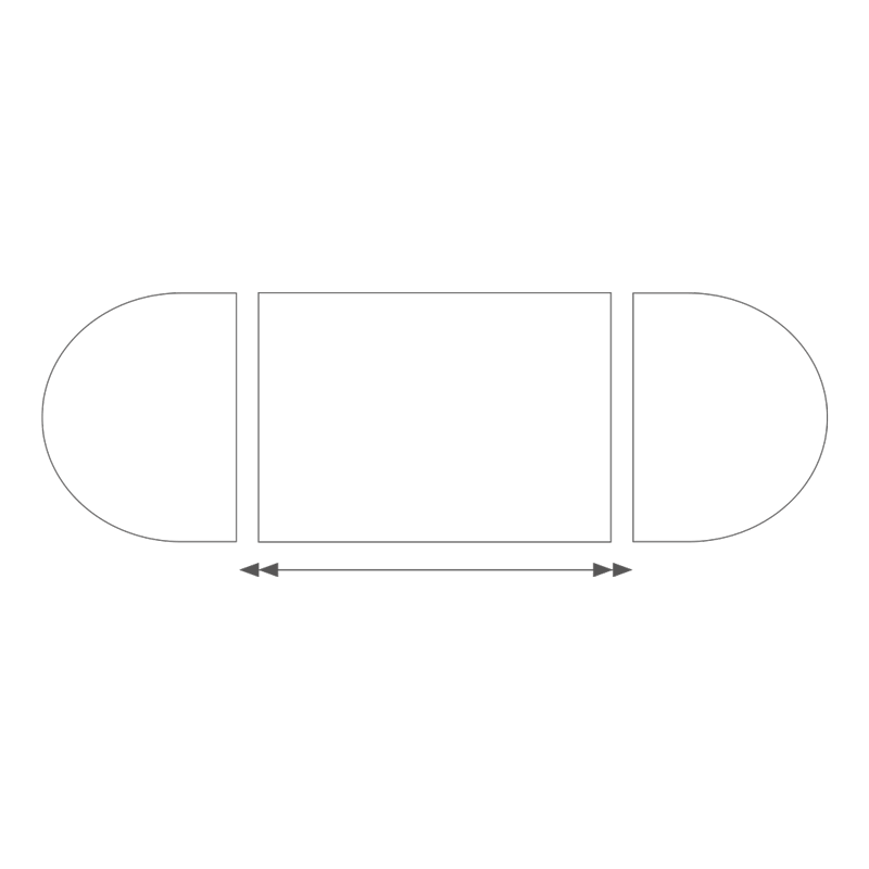 Tisch Oval 150 x 700 cm